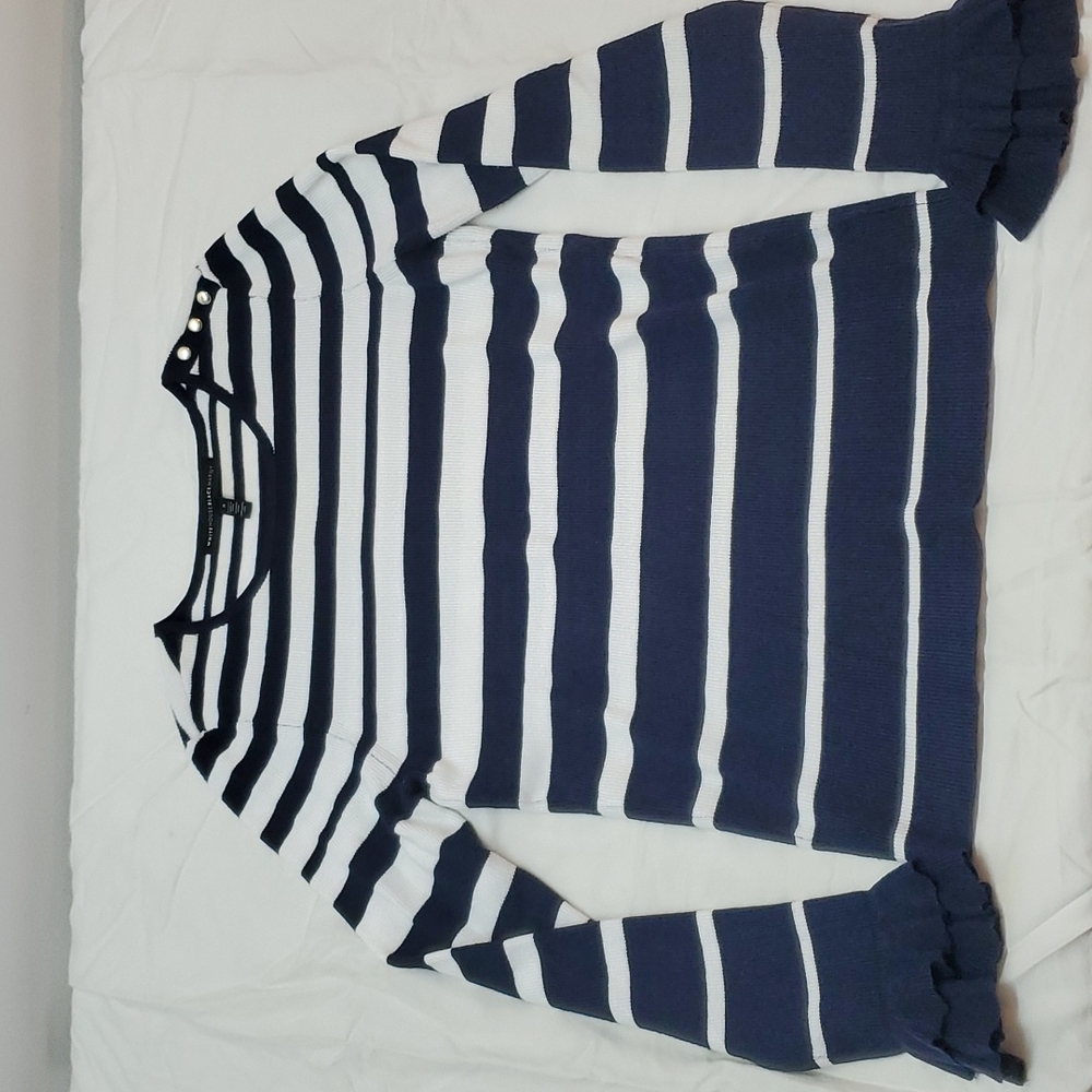GUC, WHBM Navy/Blue striped sweater. size small